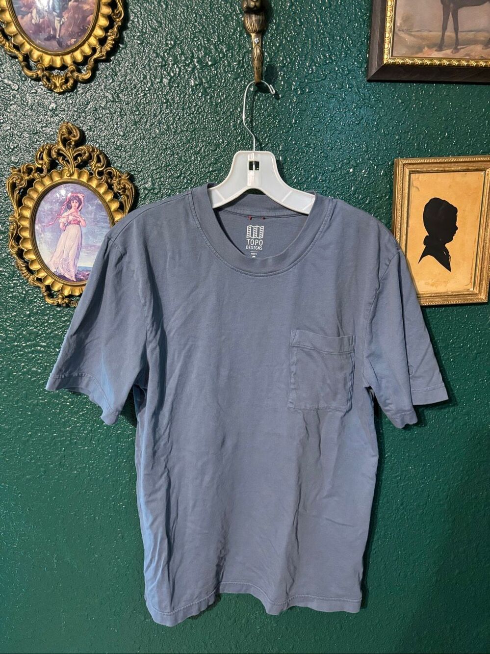 Topo Design Co Men's Small Organic Cotton Tee Blue